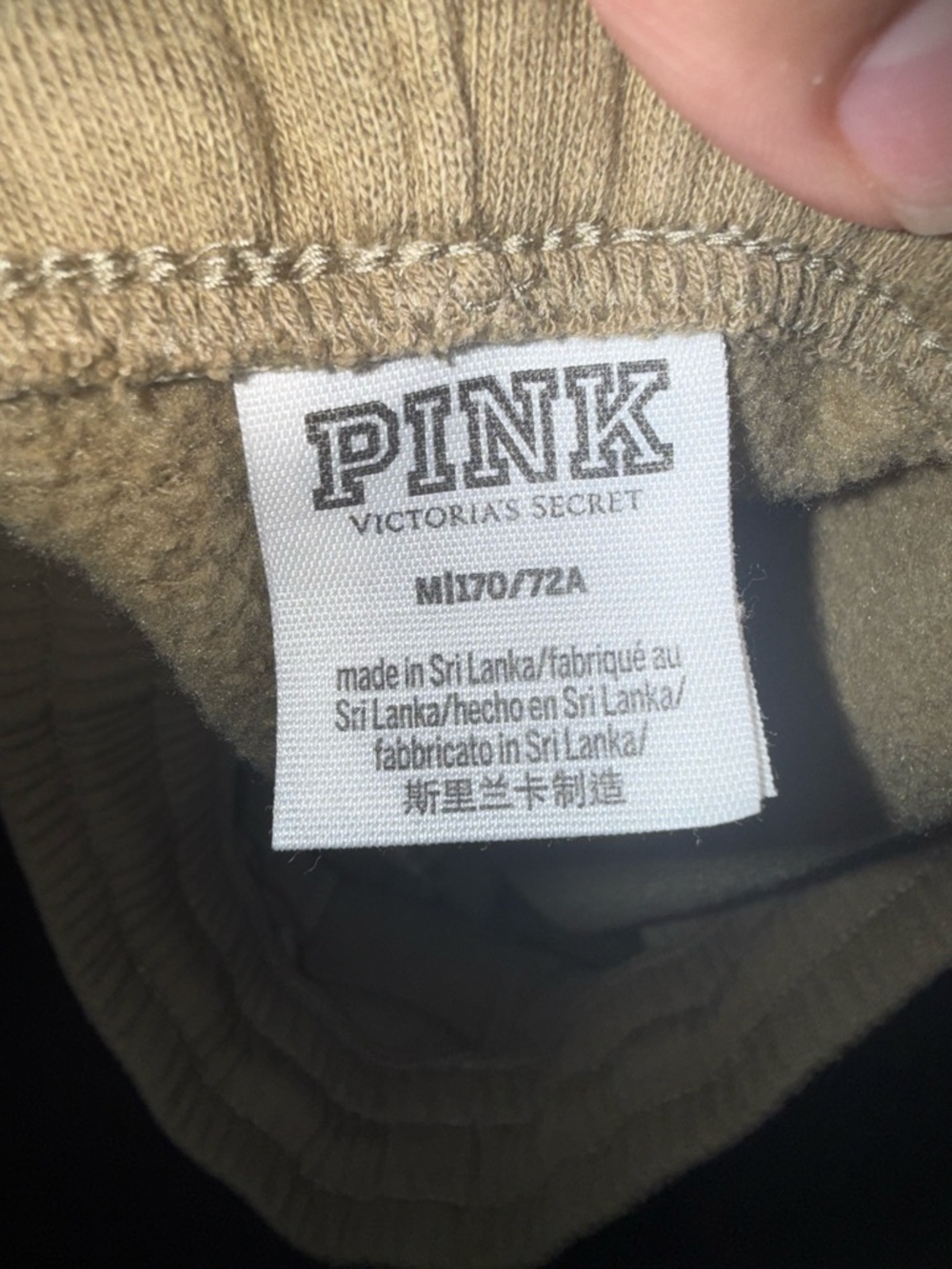 PINK Victoria's Secret Olive Green Fleece Hoodie Set - Picture 5 of 5